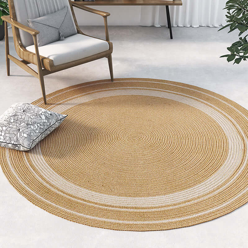 Natural Jute Round Area Rug - Stylish & Durable