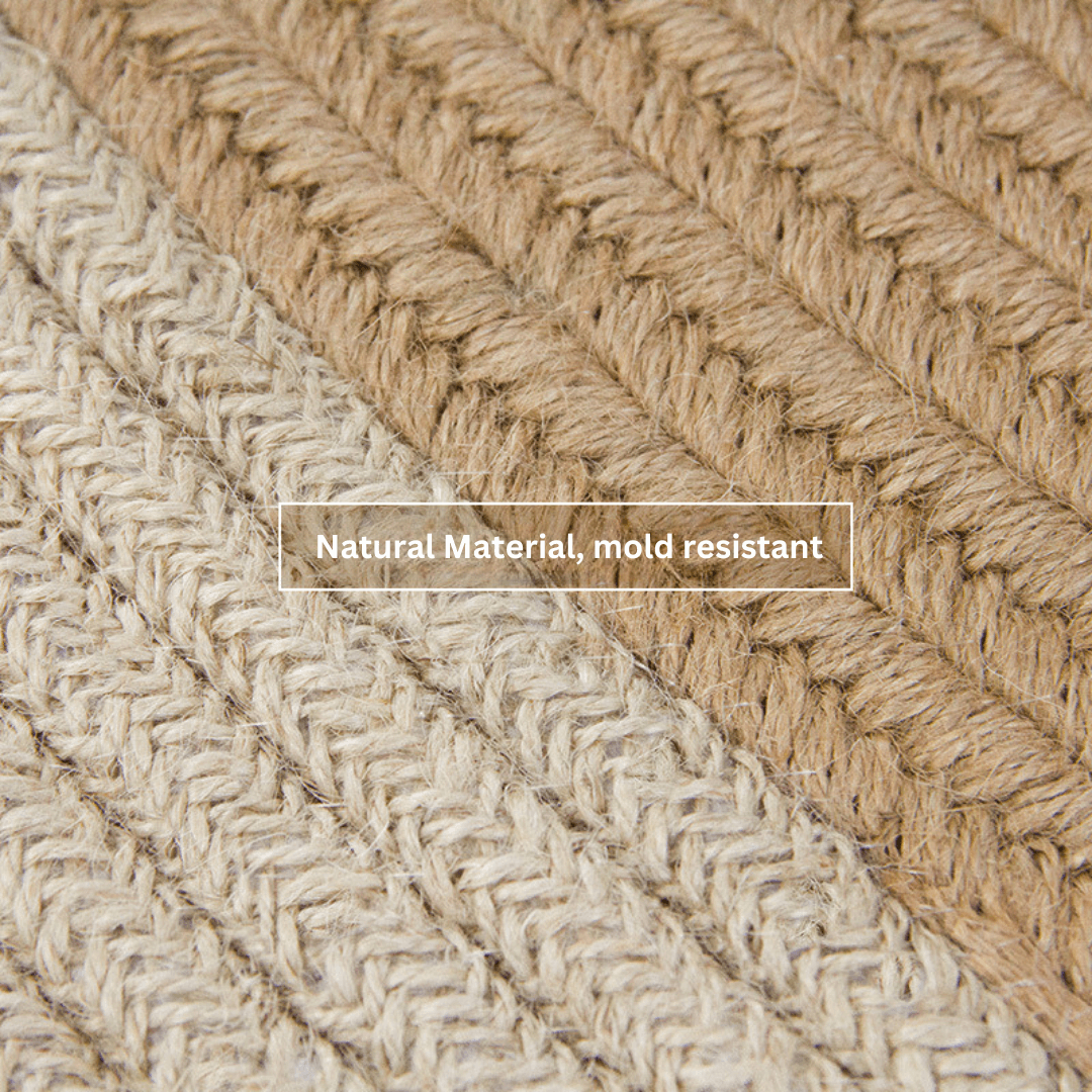 Natural Jute Round Area Rug - Stylish & Durable
