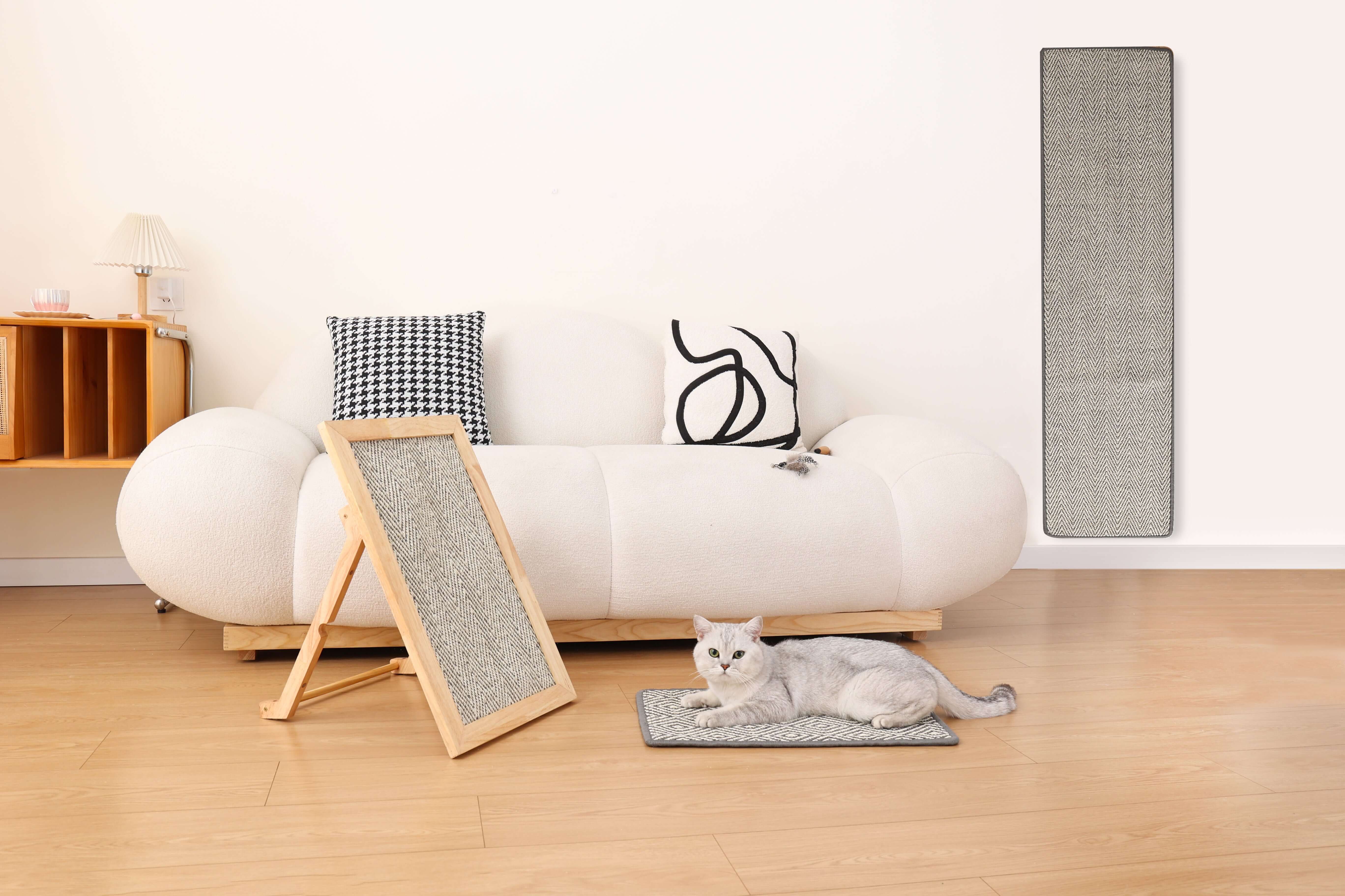 Boho Sisal Mat Stylish Cat Scratching Solution