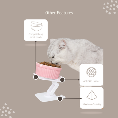 Multi-Angle Adjustable Feeding Stand for Cats & Small Dogs