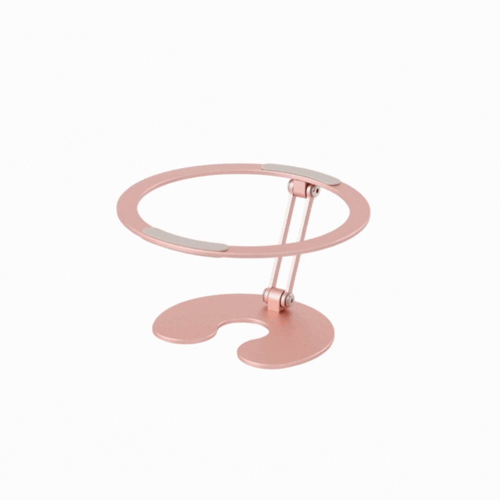 Adjustable multi-angle pet bowl stand in stylish pink design, perfect for elevating mealtime comfort for pets.