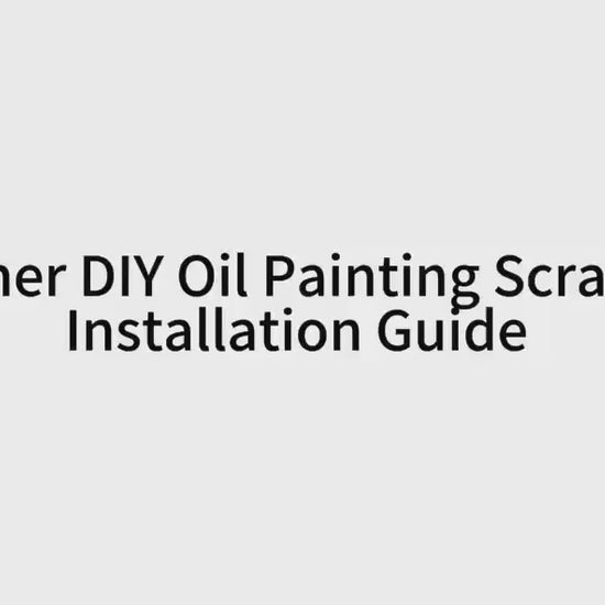 Furrther DIY Oil Painting Scratcher installation guide for cat cave scratcher assembly.